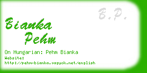 bianka pehm business card
